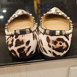 Valentino Garavani 💕💕 Calf Hair Leopard Print Rockstud Ballet Flats 38 EU Photo 3