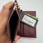 Badgley Mischka  Womens Short Bifold Card Wallet Plum Burgundy Vegan Leather NWT Photo 4