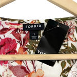 Torrid NWT  Babydoll Gauze Crochet Lace-Up Plus Size Top Photo 3