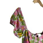 Show Me Your Mumu Cathy Pink Retro Floral Sweetheart Tie Back Puff Maxi Dress M Photo 7