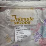 Vintage Intimate Moods Button Front Robe Gown White Floral Sz 1X Cottage Short Photo 4