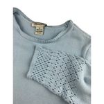 Brittany Black Light Blue Cotton Knit Sweater Womens M Size M Photo 2