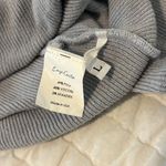 Enza Costa Oversized Slouchy Ribbed Long Sleeve Lounge Sweater Large Gray Blue Photo 4