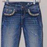 Miss Me  Mid-Rise Embellished Skinny Jeans in Blue – Size 24 – EUC Photo 2