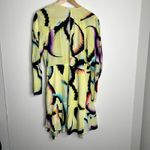 ALC Frank A.L.C. Enzo Silk Chiffon Wrap Dress Yellow Psychedelic Mini Womens 6 Photo 3