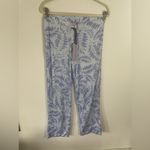 Hale Bob  Women's Blue Leaf Print Lounge Sleep Pants, NWT large Photo 1