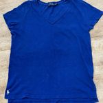 Ralph Lauren Polo‎ by  Women’s Size Medium Blue Cotton Jersey V Neck Hi/Low Tee Photo 0