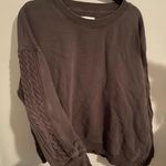 Aerie Textured Sleeve Sweatshirt Photo 0