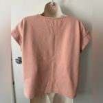 Madewell Women's Light Tan Textured Short Sleeve Tee Photo 1