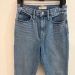 Madewell  The Mom Jean High Rise Crop Distressed Jeans Size 27 Photo 4