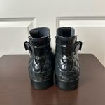 Hunter Slate Grey Refined Gloss Quilt Chelsea Rain Booties Size 10 Photo 5