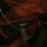 Forever 21  Size Medium Red & Black Plaid Crop Top With Front Knot. New With Tags Photo 5