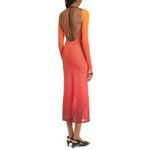 Courreges 2nd Skin Dress In Gradient Sunset in Orange XSmall New Womens Bodycon Size XS Photo 11