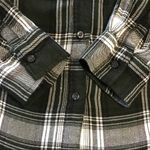 Soft Plaid Long Sleeve Black White Green Shirt Dip Size XS Photo 8