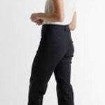 Quince Womens Organic Stretch Cotton Twill Wide-Leg Crop Pant Black 25 Photo 2