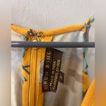 Anthropologie Varun Bahl Yellow Light Blue Flowers Birds Ruffle Detail Sz 2 Photo 4