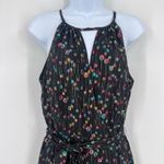 Anthropologie NWT Eva Franco Wide Leg Jumpsuit Halter Neck Metallic Black Size 0 Photo 6