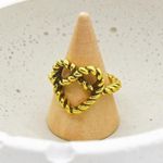 Twisted Gold Heart Ring Photo 1
