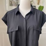 EXPRESS NWT Black Button Front Shirt Shift Dress L Photo 2