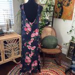 Free People  Intimately Blue Floral V-back Maxi Slip Dress Photo 1