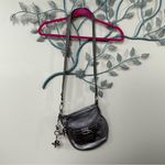 B Makowsky  Westbourne Pebbled Leather Convertible Crossbody Bag Metallic Pewter Photo 1