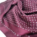 Anthropologie Burgundy Wine Silk Satin Square Bandana Bag Scarf 27x27 New! Photo 2