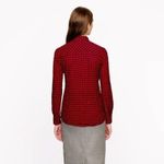 J.Crew  Women's Crinkle‎ Boy Shirt in Red Check - 00 EUC Photo 12