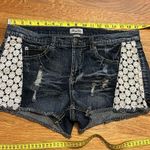 Mudd  Blue White Flower Lace Distressed Short Jean Denim Shorts Juniors 13 Photo 1
