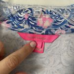 Lilly Pulitzer  Size S Reema 3/4 Sleeve Blue Printed Polo Dress Knee Length Photo 2