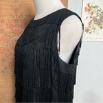 Vintage Great Gatsby Black Flapper Super Mini Dress or Tunic Size 8 Photo 9