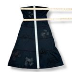 Anthropologie  Odille Bow Detail Tiered Strapless Midi Dress Black 10 Whimsygoth Photo 10