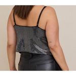 Torrid  sequin camisole black size 2 shimmery sparkles Photo 7