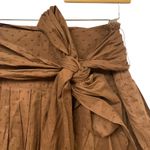 INC International Concepts Sz 4 Brown Wrap Bow Boho Retro Cocktail Skirt Preppy Photo 1