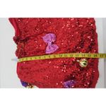 love on a hanger Red Sequin Bow Tulle Skirt Women's Size M Holiday Party Photo 6