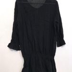 Chico's  1 Solid Black Sequin Beaded 3/4 Sleeve 100% Cotton Drop Waist Tunic Top Photo 13