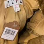 TCEC Metallic Gold  Mini Cocktail Dress With Ruffles Women's Size Large Photo 9