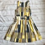 Anthropologie Maeve Otta Geometric Pleated Silk Dress Sz 4 Photo 2