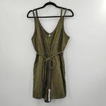 NWT Boden Grecian Playsuit Romper Green Metallic Gold Striped Pockets D0674 12 Photo 1