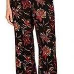 Scotch & Soda Black Floral Crepe Pants Photo 0