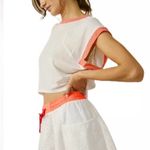 Free People Movement Good Sport Cotton Mesh Top White Size L Photo 3