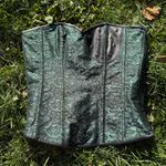 Charmian Corset Pirate Gothic Slytherin Black Lace Green Size 3X Photo 2