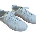 J.CREW Mirror Metallic Tab Saturday Leather Sneakers Shoes White Gold Size 8 Photo 4
