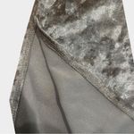 Luna Chix Champagne Crushed Velvet Midi Dress with Side Cutouts and Side Slit Tan Size L Photo 5