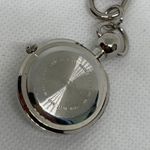 Silver tone quartz analog clip on pocket watch case 26mm length 3.2” running Photo 4