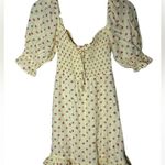 Faithfull the Brand Sage Mini Dress in Santa Maria Floral Yellow Sz XS Photo 6