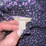 Barbour NWOT‎  Womens Blouse SZ 10 Midhurst Floral High Neck Purple Long Sleeve Photo 2