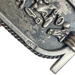 Oxidized Solid 800 Silver Egyptian Cartouche Isis Tut Nefertiti Cleopatra Ramses Photo 5