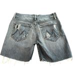 Mother‎ The Dropout Shorts Blue Tarnished Jean Shorts Size 26 Mid Rise #HH12 Photo 10