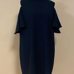 Chelsea28 🛍️ 'Peek-A-Boo' Cold Shoulder Black Shift Dress Size XL Photo 6