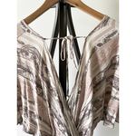 Honeyme NWT Curvy Plus 2X Flowy Maxi Dress Dolman Sleeve Pink Brown Neutral 

 Photo 5